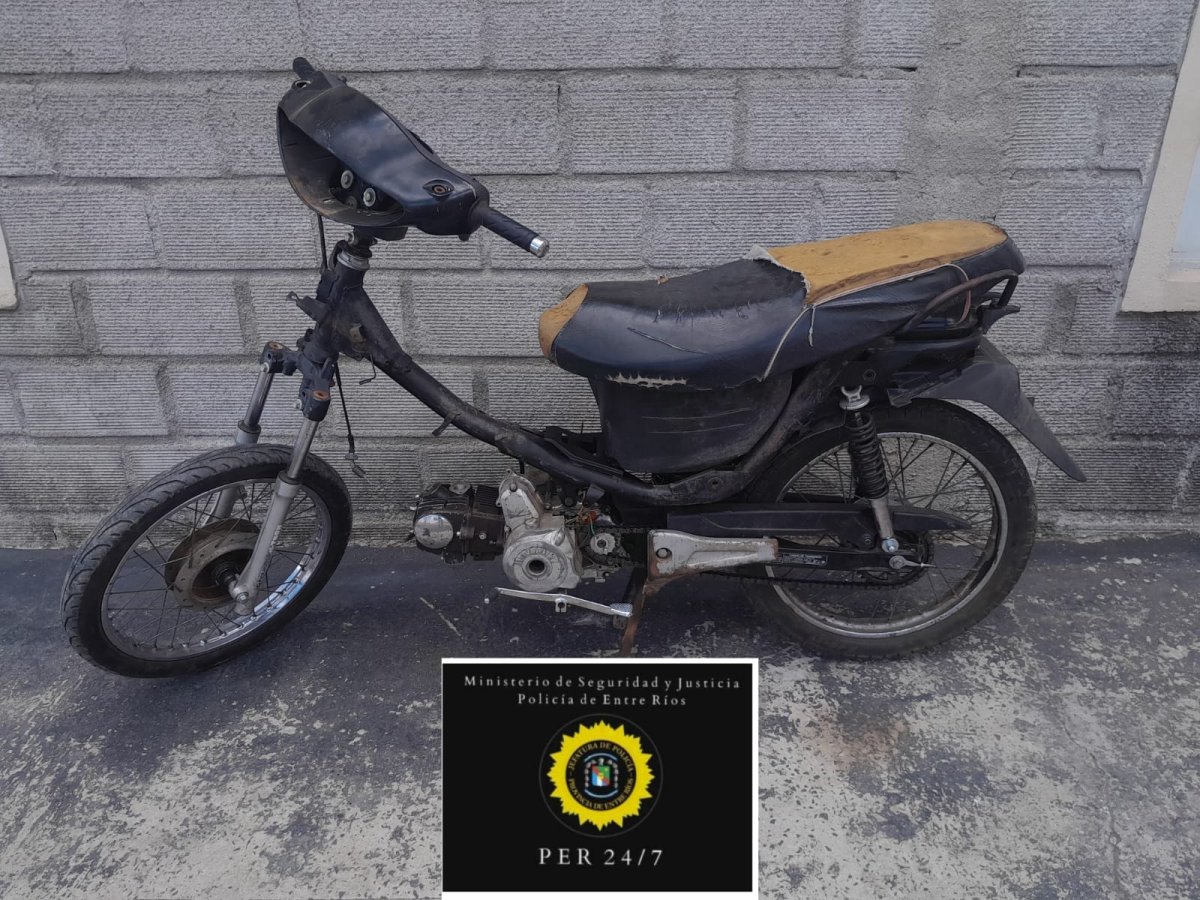 Secuestraron moto con chasis y motor adulterado.