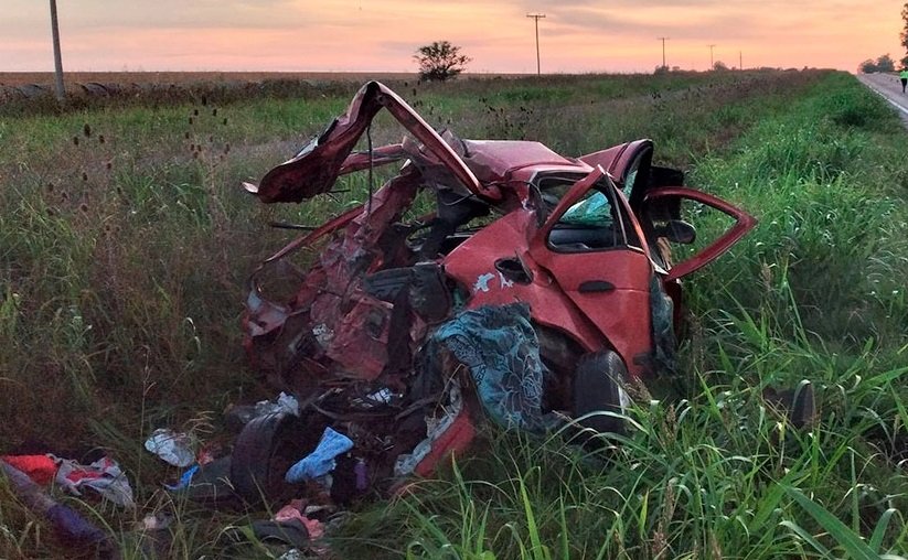 Choque en Ruta 18: nia de 9 aos est grave y sus hermanitas mellizas tienen serias lesiones.