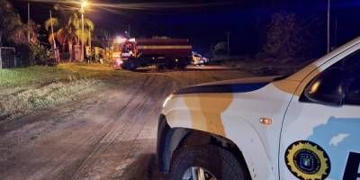 Se registro un incendio en un deposito en calle 9 de julio.