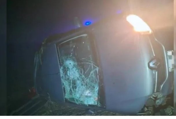 Un familia volc en Ruta 6 tras chocar contra un carpincho en Villaguay.