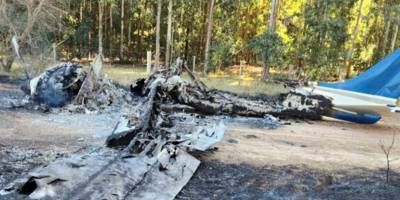 Narcotrfico? Encuentran avioneta incendiada en camino rural.