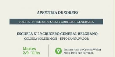 La provincia concretar obras de infraestructura escolar en de General Campos.