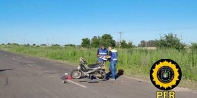 Autova 18: iban cuatro personas en una moto, se cayeron y una bebe esta grave.