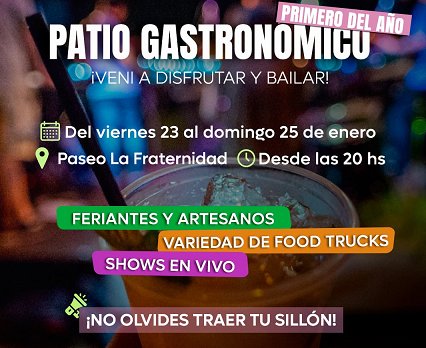 Este fin de semana se realiza el primer  "Patio Gastron�mico" de 2026.