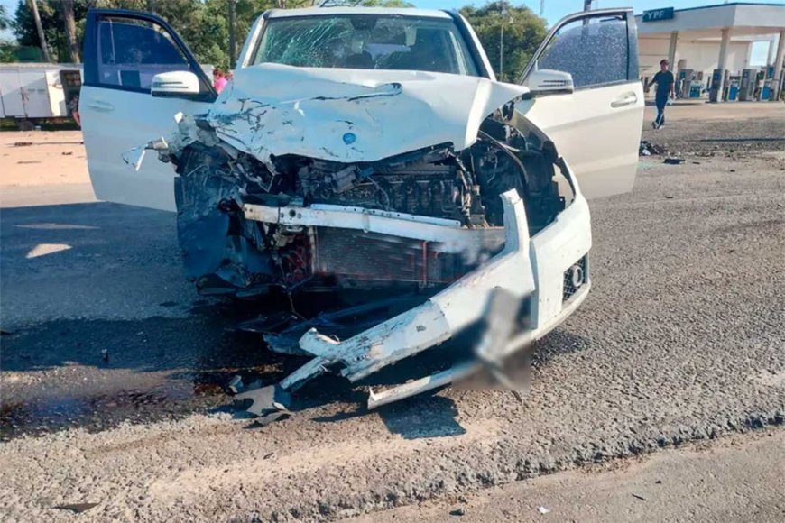 Una camioneta de San Salvador se vio involucrada en el accidente en ruta 18. 