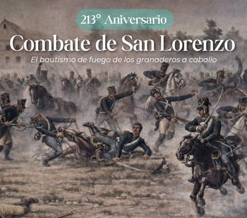Recordaron el combate de San Lorenzo.
