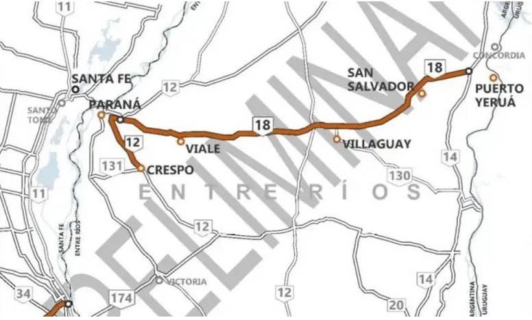 Ruta 18: colorar�n peaje en San Salvador y en otros dos departamentos.