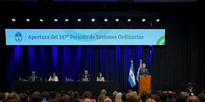 Aprobaciones y reproches del discurso de Frigerio en la inauguraci�n del 147 Per�odo de Sesiones Ordinarias.