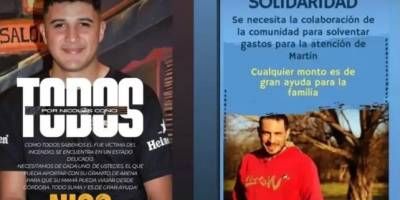 Incendio en Villaguay: piden colaboración de la comunidad para ayudar a dos de los heridos.