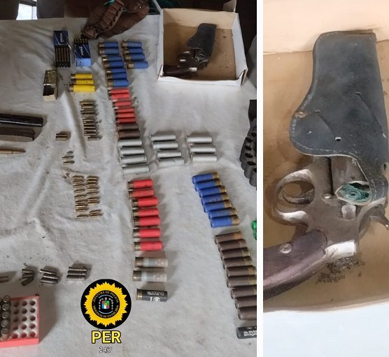 Secuestraron cartuchos y arma de fuego en un allanamiento en calle Magariños.