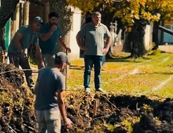 Avanza la obra de cordón cuneta en calle San Martín de General Campos.