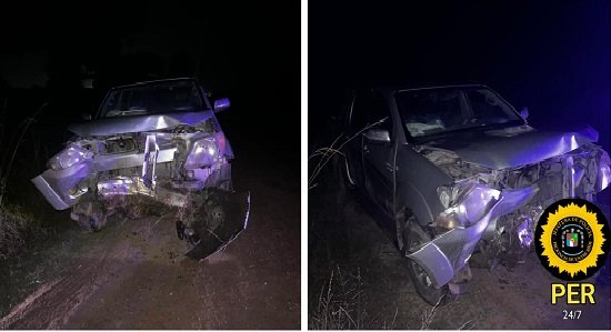 Una camioneta despistó en calle Jubileo y ruta 18.