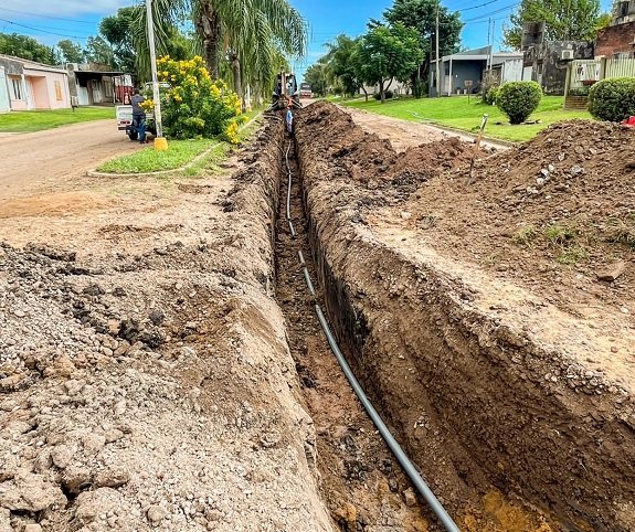 Recambio de cañería para fortalecer el servicio de agua.