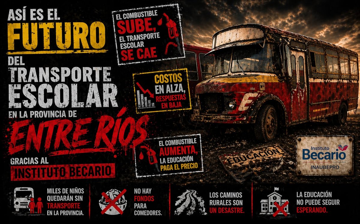 Crisis en el transporte escolar rural en Entre Ríos: un problema que ya impacta la educación.