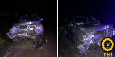 Una camioneta despistó en calle Jubileo y ruta 18.