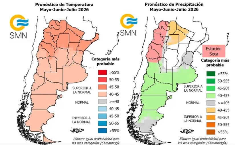 En Entre Ríos prevén lluvias normales y más calor para los próximos meses.