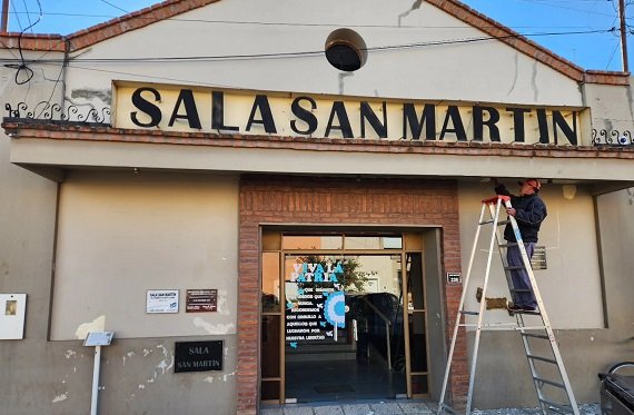 Comenzaron los trabajos de puesta en valor de la Sala San Martín.