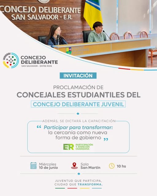 Este miércoles, proclamarán a los concejales estudiantiles y les brindarán una capacitación