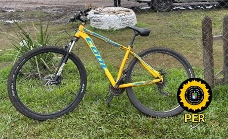 Secuestraron una bicicleta robada en el año 2023.