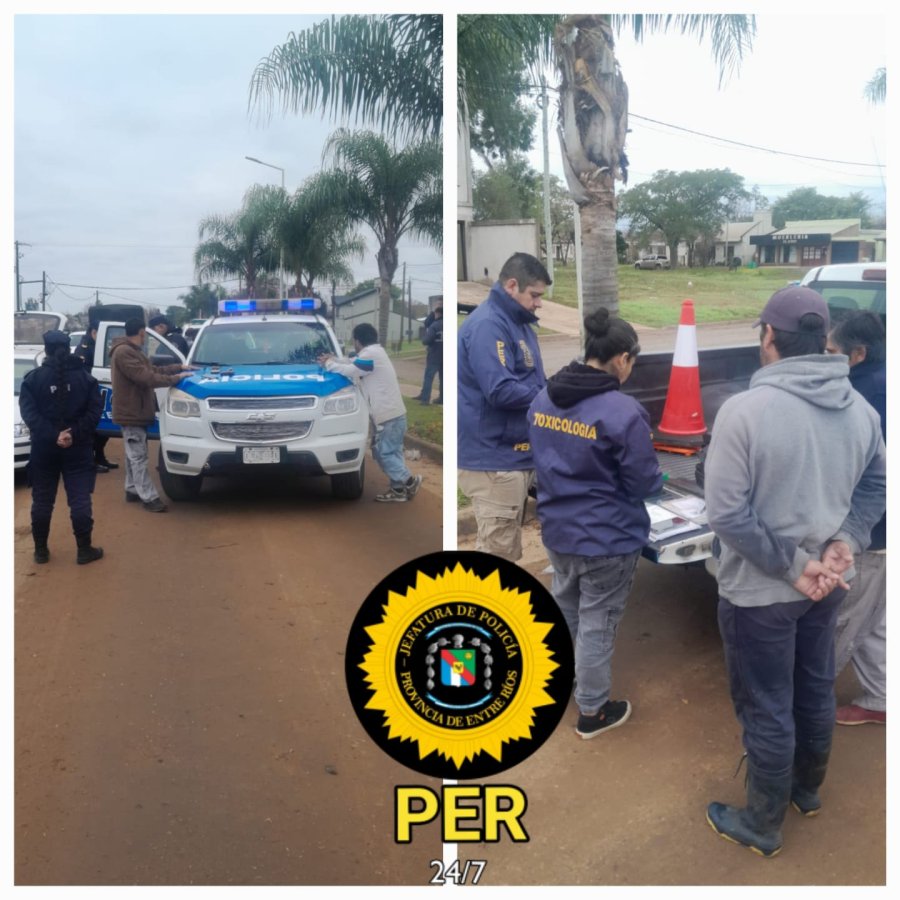 Una pelea en la vía publica terminó con el secuestro de droga, un auto, cuchillos y un machete.