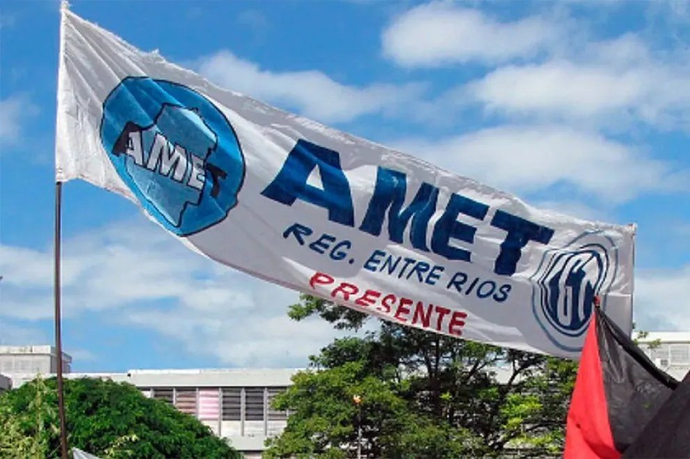 Amet convocó al paro y se suma a la protesta docente de Agmer para este miércoles.