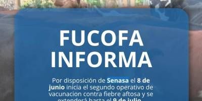 El 8 de junio inicia la vacunación contra la aftosa.