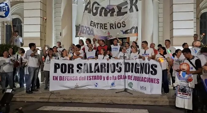 AGMER lleva adelante el séptimo paro docente: reclaman mejoras salariales y rechazan la reforma previsional 
