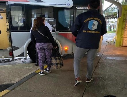 Secuestran cocaína a un hombre que viajaba en un micro.