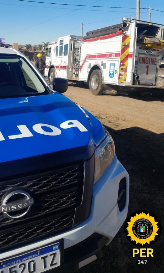 Principio de incendio en una vivienda.