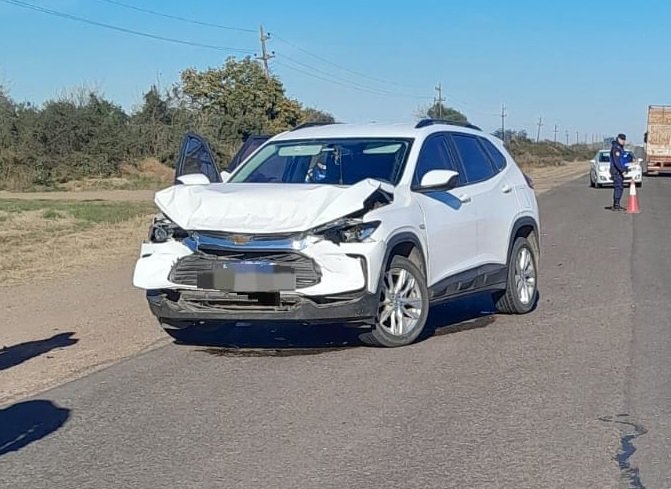 Ruta 18: chocaron dos vehículos, solo daños materiales.