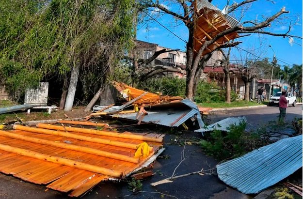 Concordia la ciudad más castigada por los fuertes vientos.