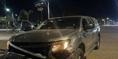 Colisión entre una camioneta y un camión en la ex ruta 18, solo daños materiales.