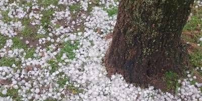 Se registró un fuerte temporal y abundante caída de granizo en la zona de Ramírez, Nogoyá y Hernández