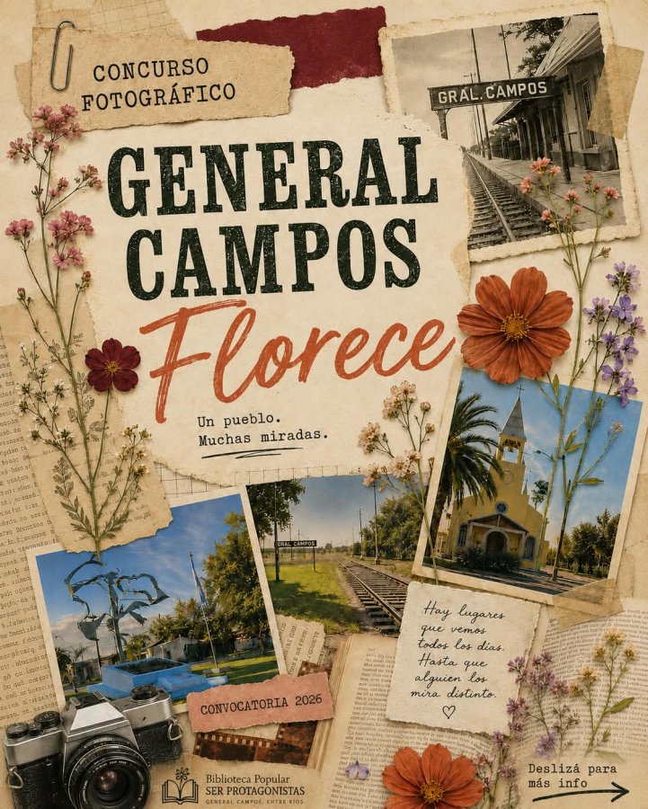 La Biblioteca Popular Ser Protagonistas lanza el concurso fotográfico “General Campos Florece”