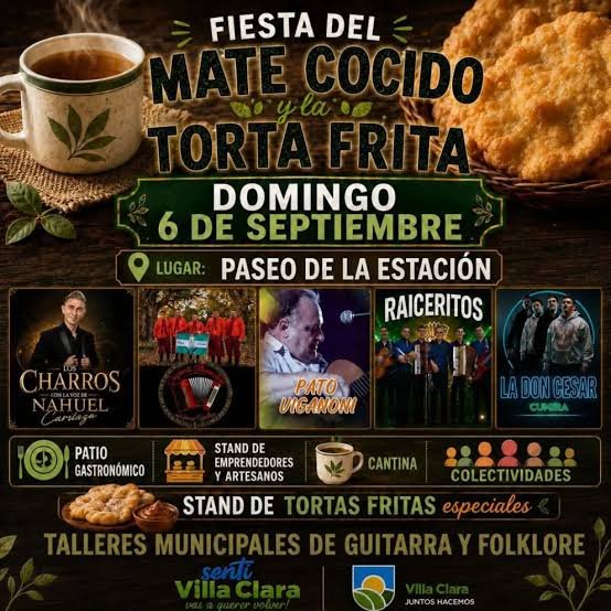 Este domingo se vive  la Fiesta del Mate Cocido y la Torta Frita en Villa Clara.