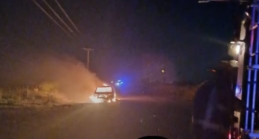 Un automóvil se incendió por completo en ruta 38
