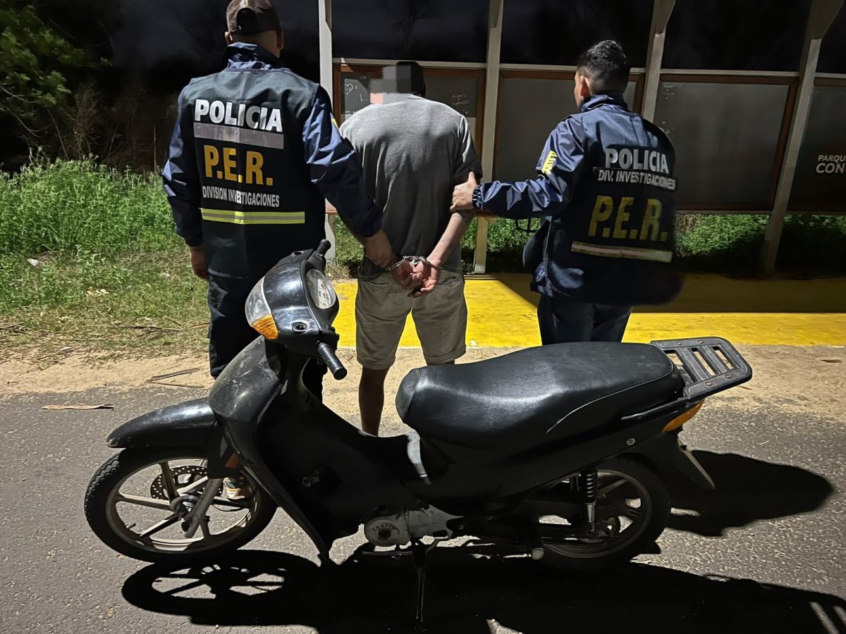 Sansalvadoreño detenido por circular en Concordia en una moto robada.