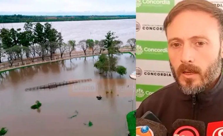 El intendente de Concordia advirtió que el río Uruguay “podría llegar a los 15 metros”.