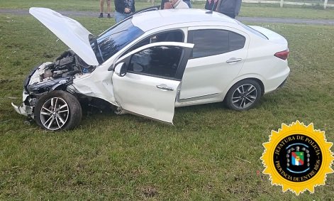 Se descompensó al volante y chocó contra dos palmeras en la ruta 130.