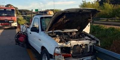 Un Sansalvadoreño resultó con lesiones de carácter graves al evadir chocar con un animal en ruta 14.