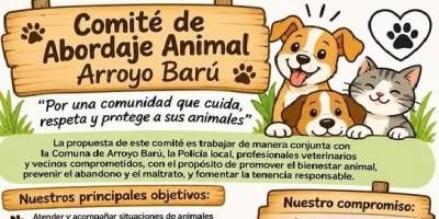 La Comuna de Arroyo Barú acompaña y apoya el compromiso con el bienestar animal.